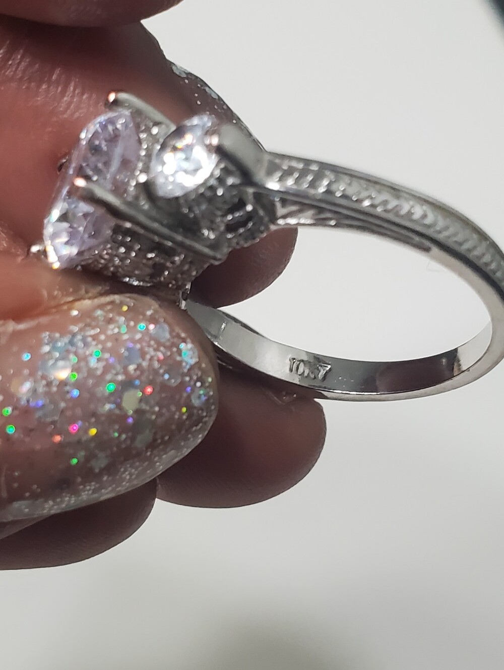10k White Gold Ring